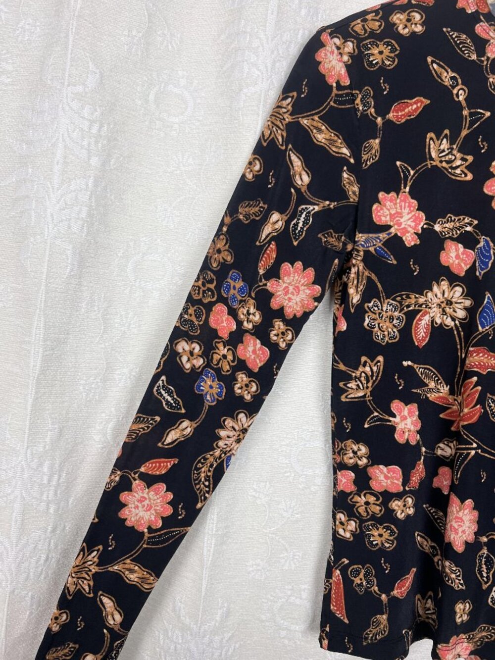 Ulla Johnson Goddess long sleeve top in Odessa floral print stretch jersey top S - Picture 4 of 7